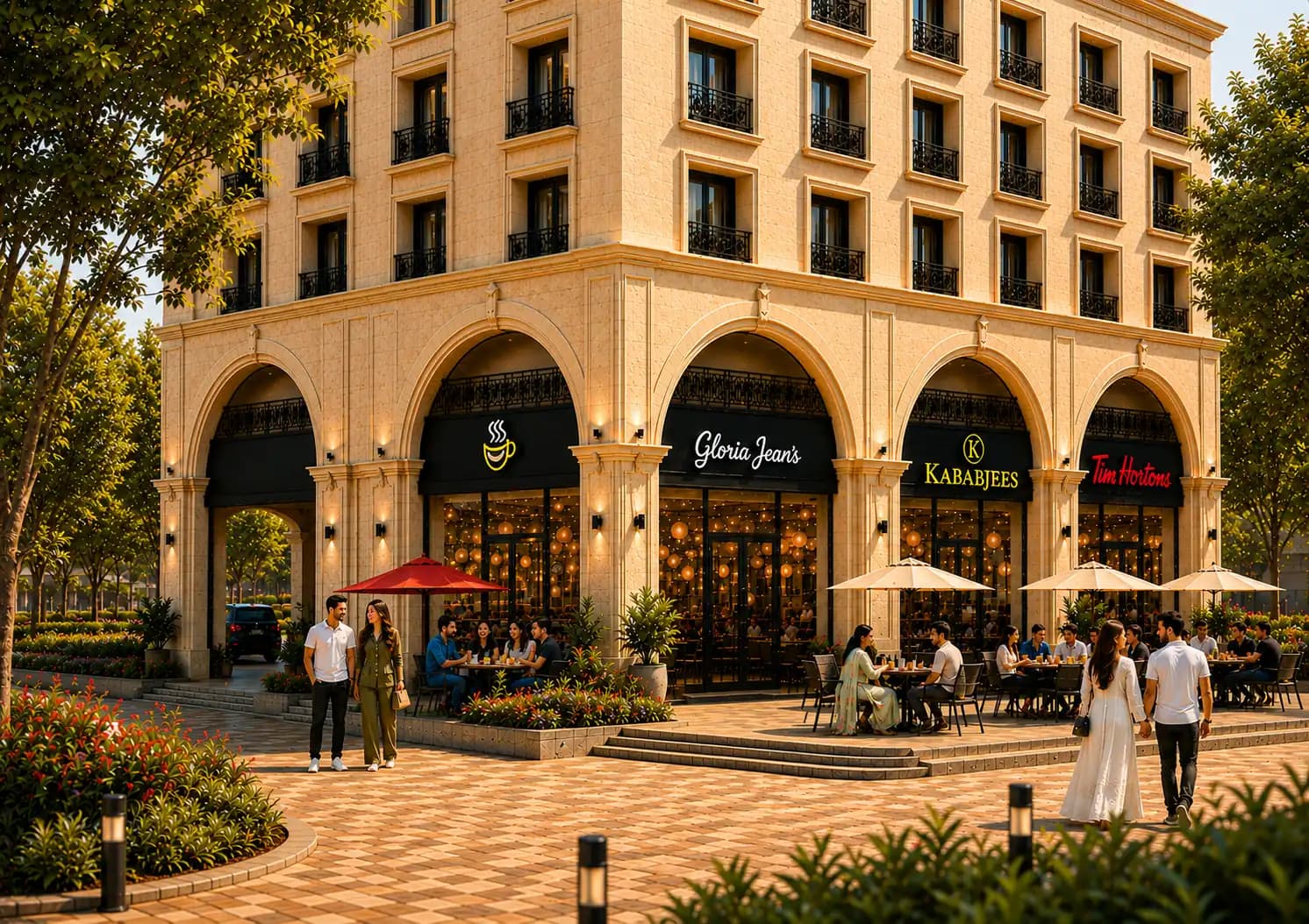 The Courtyard — Grand Double Height Retail Outlets